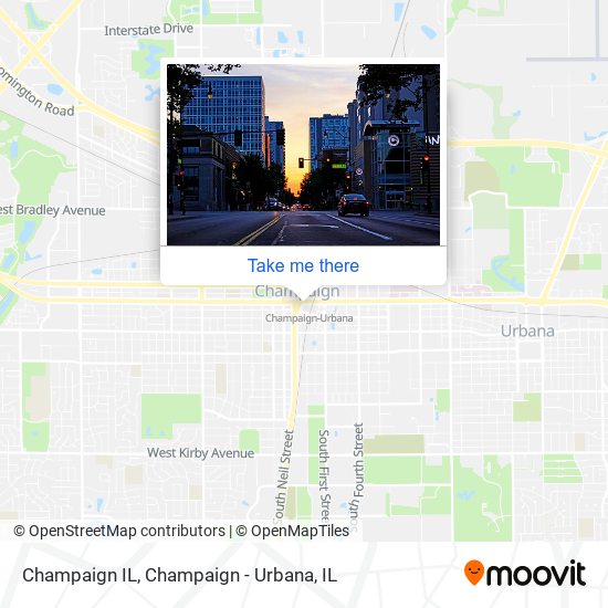 Champaign IL map