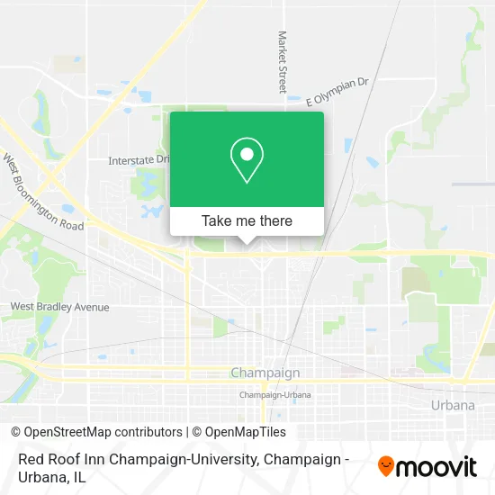 Mapa de Red Roof Inn Champaign-University