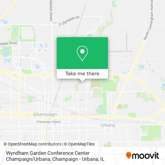 Wyndham Garden Conference Center Champaign / Urbana map