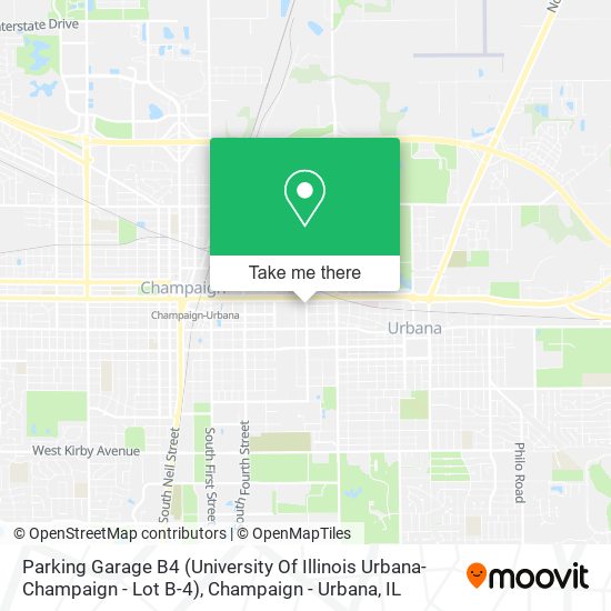 Parking Garage B4 (University Of Illinois Urbana-Champaign - Lot B-4) map