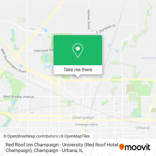 Red Roof Inn Champaign - University (Red Roof Hotel Champaign) map