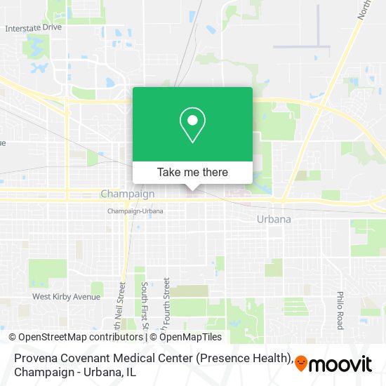 Mapa de Provena Covenant Medical Center (Presence Health)