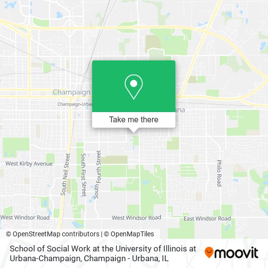 School of Social Work at the University of Illinois at Urbana-Champaign map