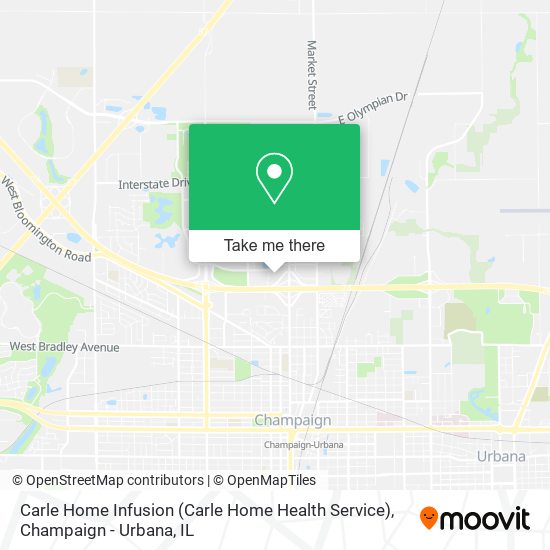 Mapa de Carle Home Infusion (Carle Home Health Service)
