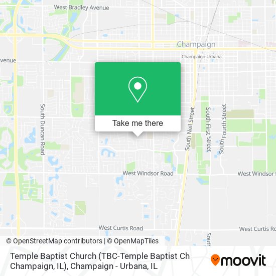 Temple Baptist Church (TBC-Temple Baptist Ch Champaign, IL) map