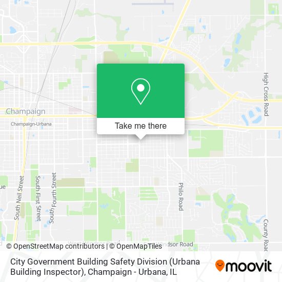 Mapa de City Government Building Safety Division (Urbana Building Inspector)
