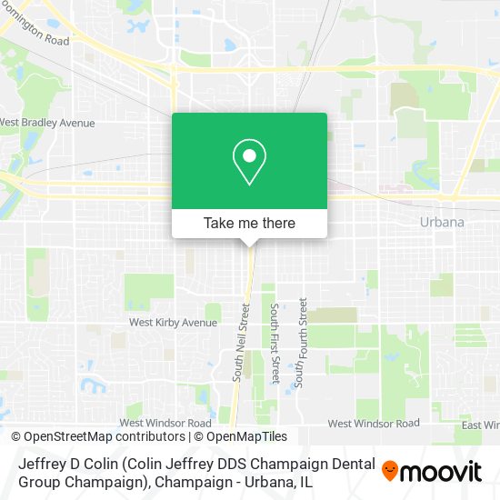 Jeffrey D Colin (Colin Jeffrey DDS Champaign Dental Group Champaign) map