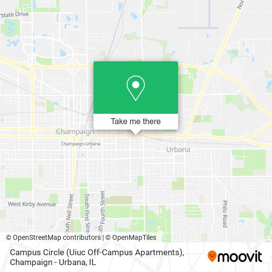 Mapa de Campus Circle (Uiuc Off-Campus Apartments)