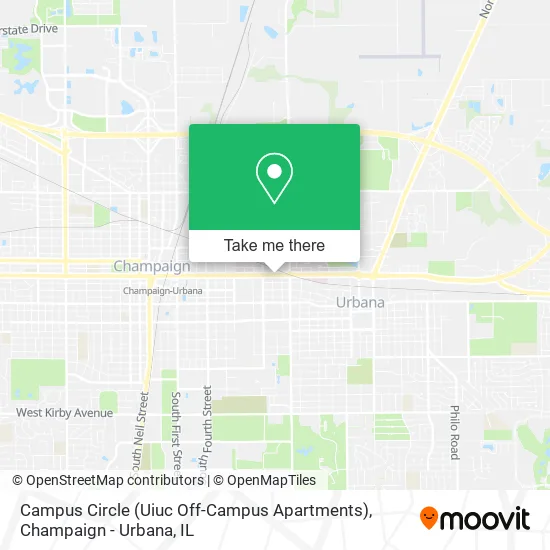 Mapa de Campus Circle (Uiuc Off-Campus Apartments)