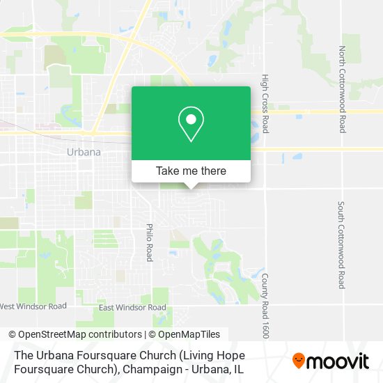 The Urbana Foursquare Church (Living Hope Foursquare Church) map