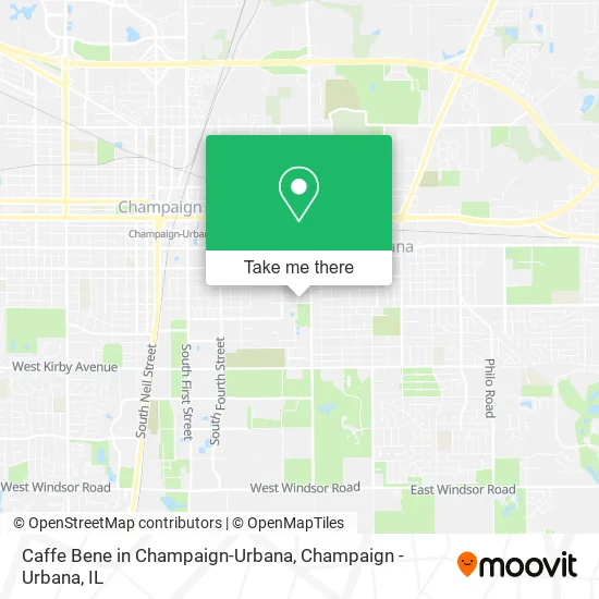 Mapa de Caffe Bene in Champaign-Urbana
