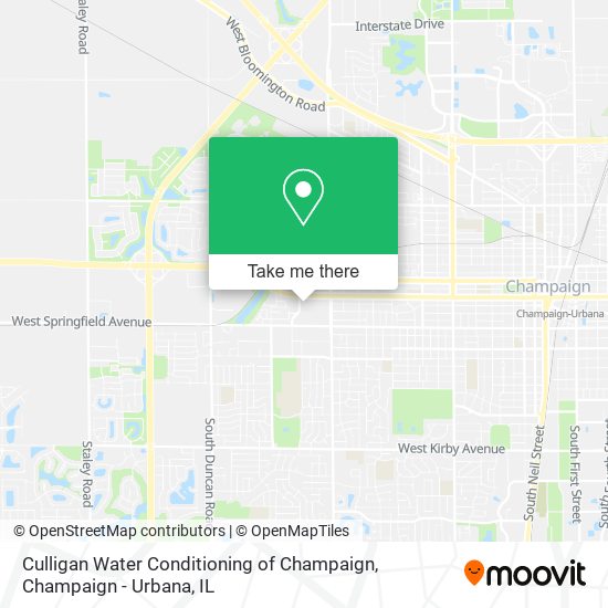 Culligan Water Conditioning of Champaign map