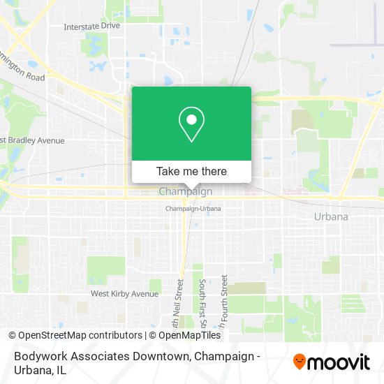 Bodywork Associates Downtown map