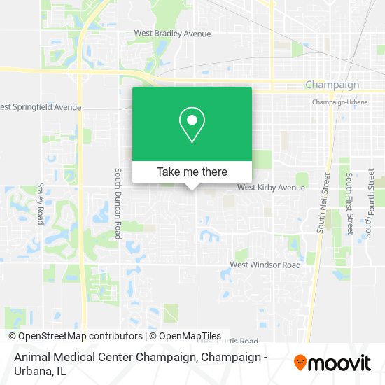 Mapa de Animal Medical Center Champaign