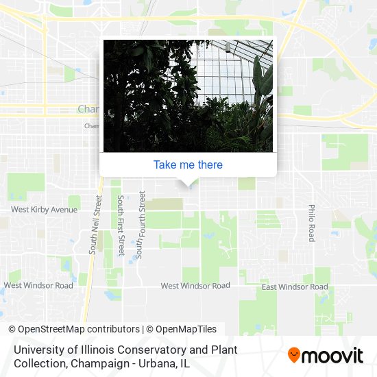 University of Illinois Conservatory and Plant Collection map