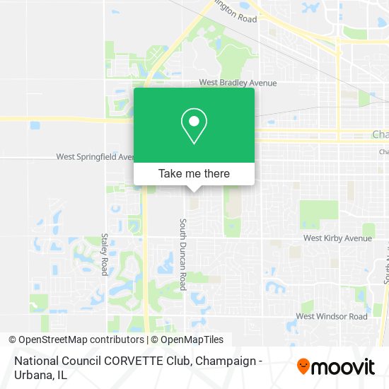 National Council CORVETTE Club map