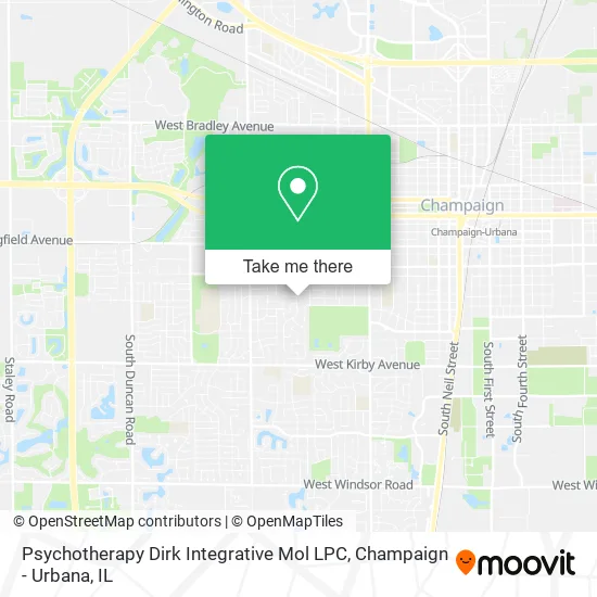 Mapa de Psychotherapy Dirk Integrative Mol LPC