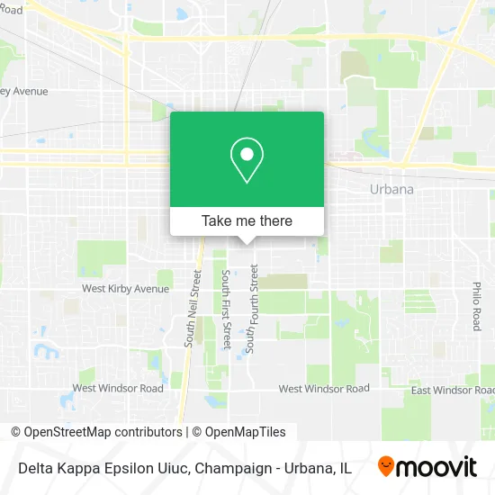 Delta Kappa Epsilon Uiuc map