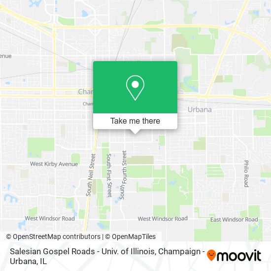Salesian Gospel Roads - Univ. of Illinois map