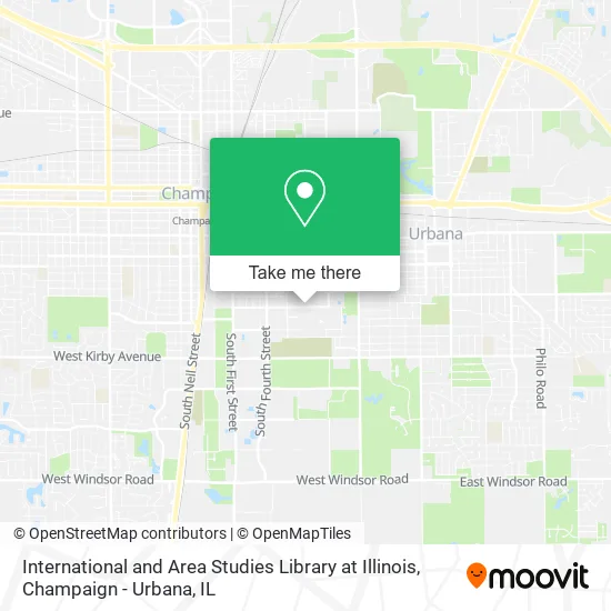 Mapa de International and Area Studies Library at Illinois