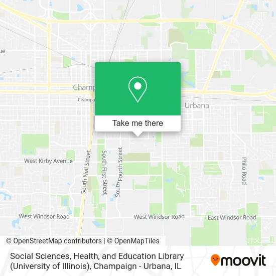 Social Sciences, Health, and Education Library (University of Illinois) map