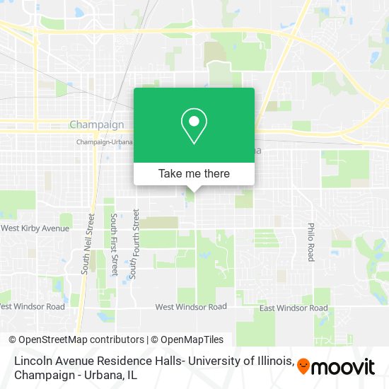 Lincoln Avenue Residence Halls- University of Illinois map