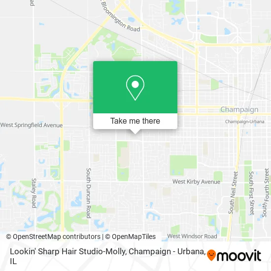 Mapa de Lookin' Sharp Hair Studio-Molly
