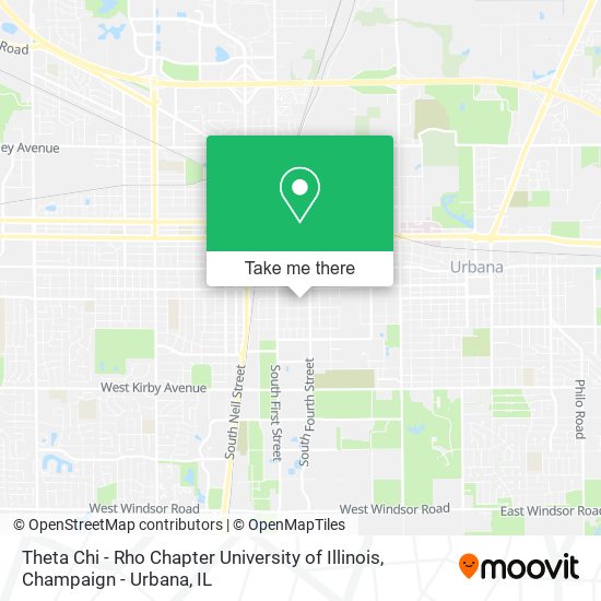 Theta Chi - Rho Chapter University of Illinois map