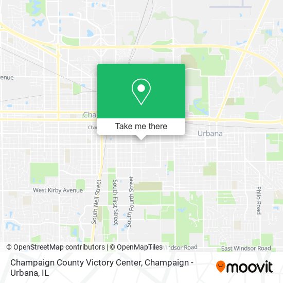 Champaign County Victory Center map