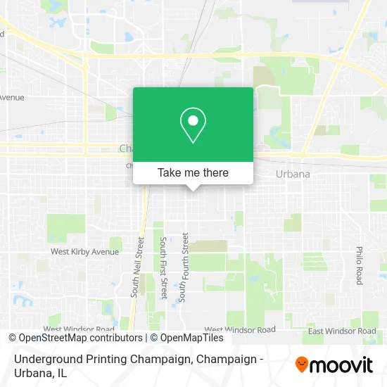 Underground Printing Champaign map