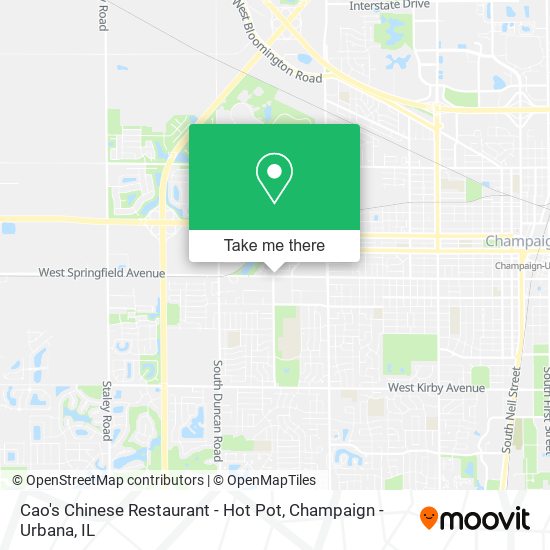 Cao's Chinese Restaurant - Hot Pot map