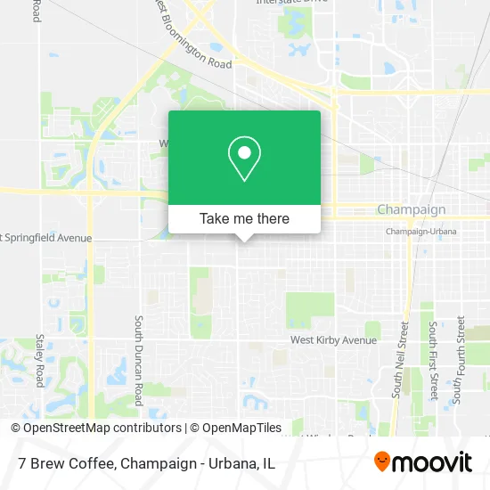 Mapa de 7 Brew Coffee