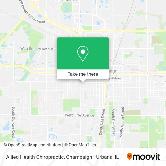 Allied Health Chiropractic map