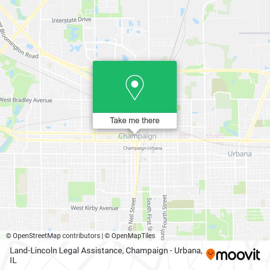 Land-Lincoln Legal Assistance map