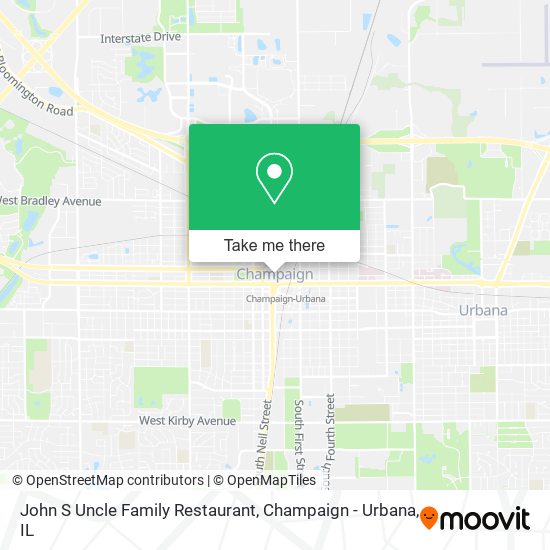 Mapa de John S Uncle Family Restaurant