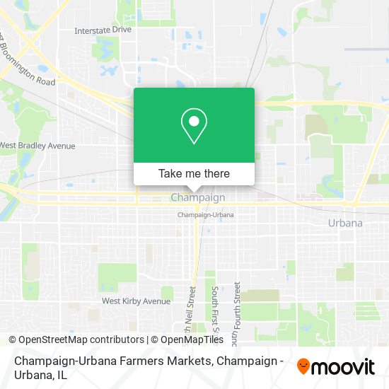 Mapa de Champaign-Urbana Farmers Markets