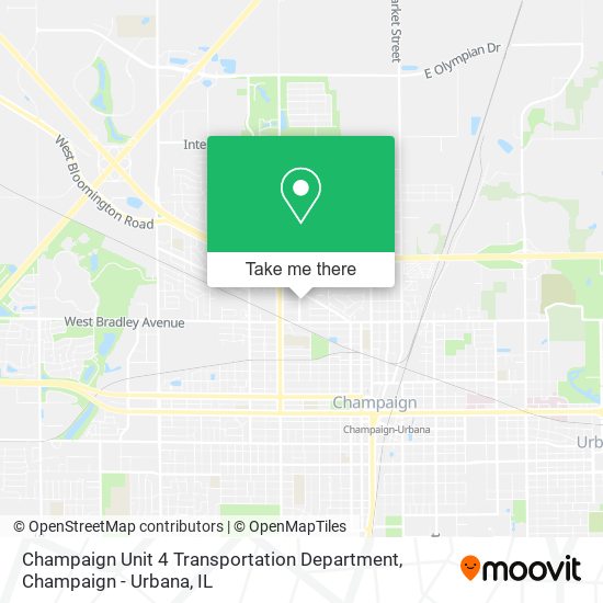 Mapa de Champaign Unit 4 Transportation Department