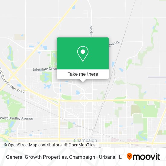 General Growth Properties map