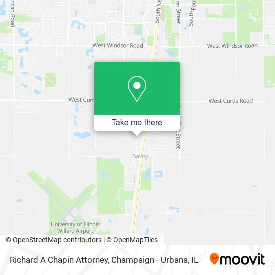 Richard A Chapin Attorney map