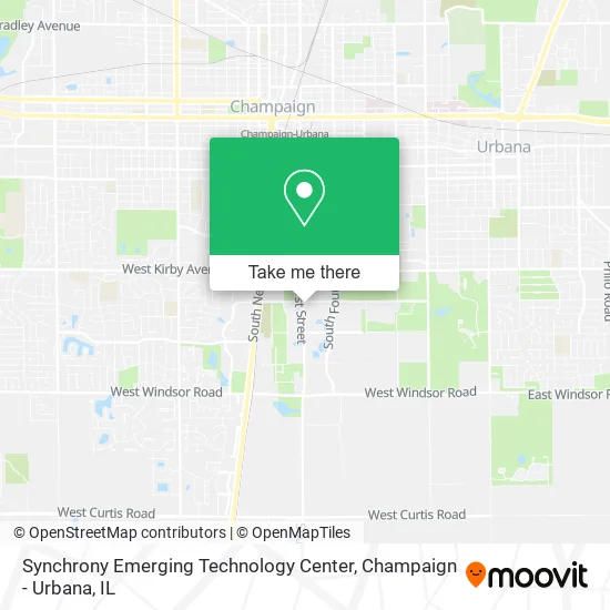 Mapa de Synchrony Emerging Technology Center