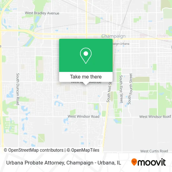 Urbana Probate Attorney map