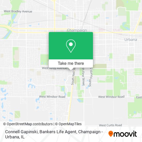 Connell Gapinski, Bankers Life Agent map