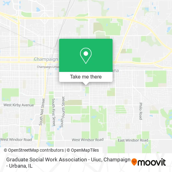 Mapa de Graduate Social Work Association - Uiuc