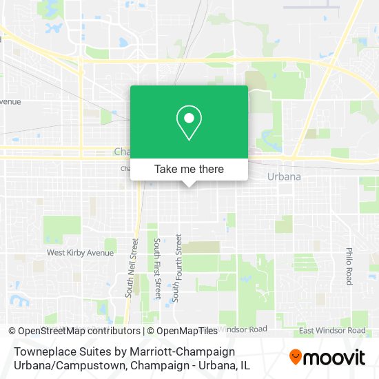 Towneplace Suites by Marriott-Champaign Urbana / Campustown map