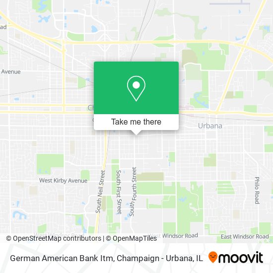 German American Bank Itm map