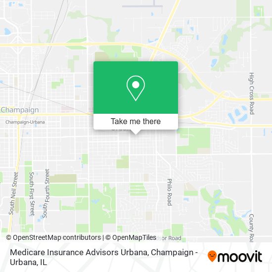 Medicare Insurance Advisors Urbana map