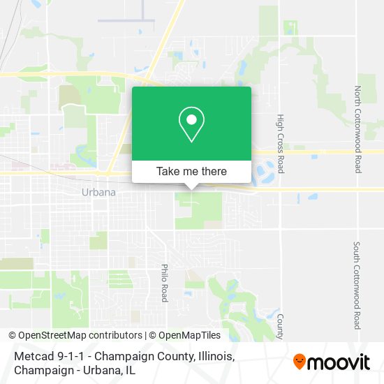 Metcad 9-1-1 - Champaign County, Illinois map