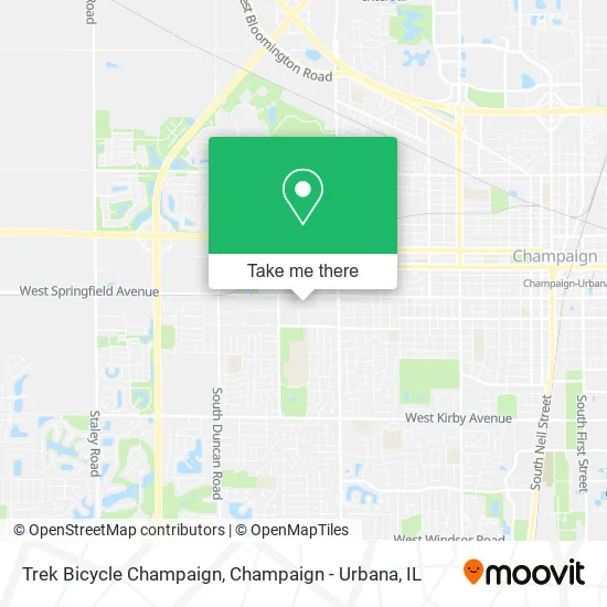 Trek Bicycle Champaign map