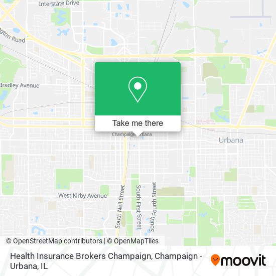 Health Insurance Brokers Champaign map