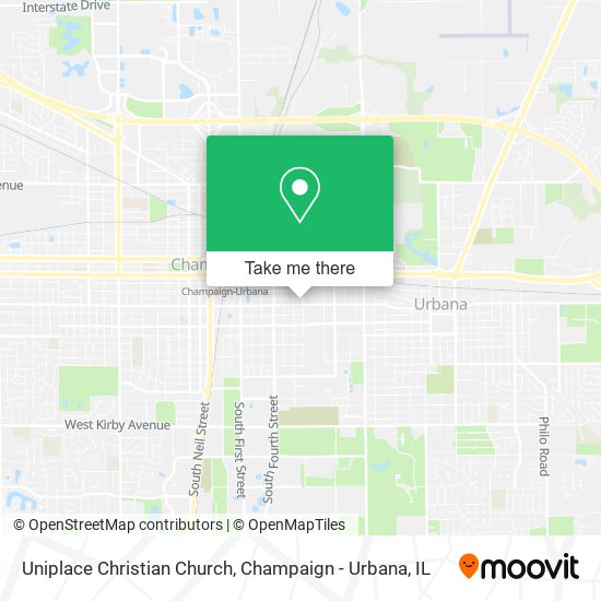 Uniplace Christian Church map